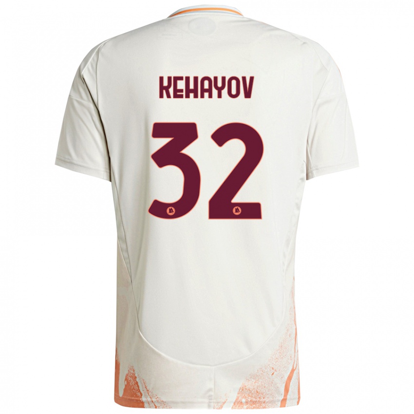 Kinder Atanas Kehayov #32 Cremeweiß Orange Auswärtstrikot Trikot 2024/25 T-Shirt Österreich