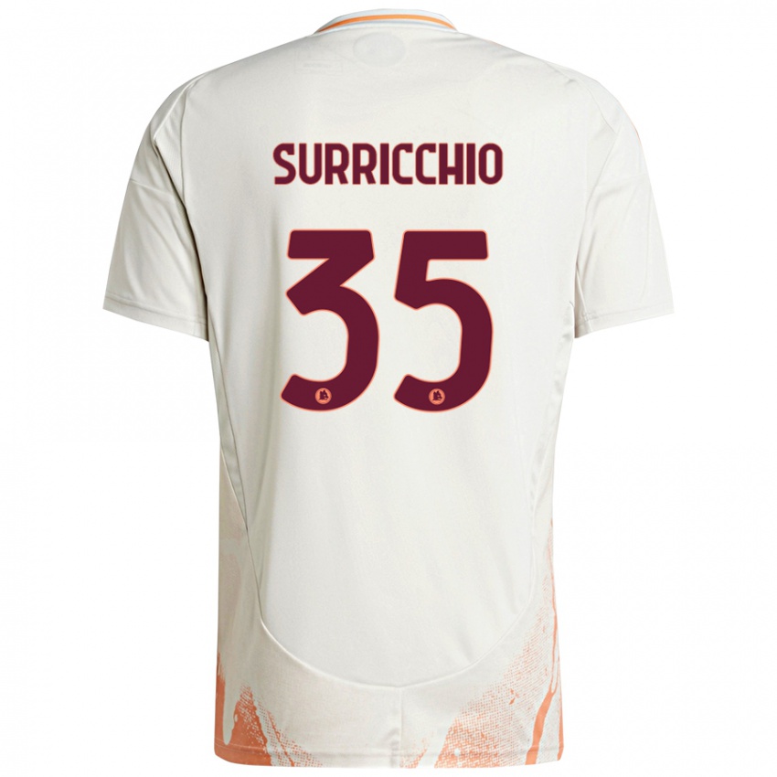 Kinder Jacopo Surricchio #35 Cremeweiß Orange Auswärtstrikot Trikot 2024/25 T-Shirt Österreich