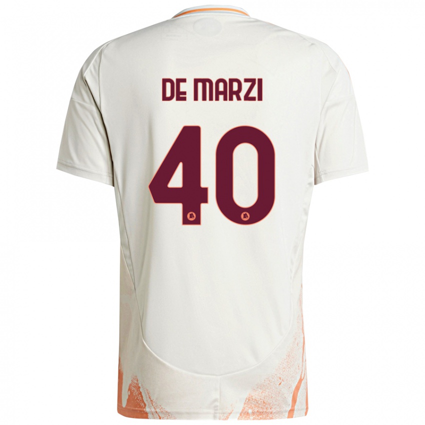 Kinder Giorgio De Marzi #40 Cremeweiß Orange Auswärtstrikot Trikot 2024/25 T-Shirt Österreich