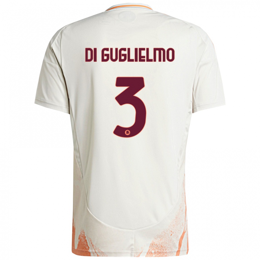 Kinder Lucia Di Guglielmo #3 Cremeweiß Orange Auswärtstrikot Trikot 2024/25 T-Shirt Österreich