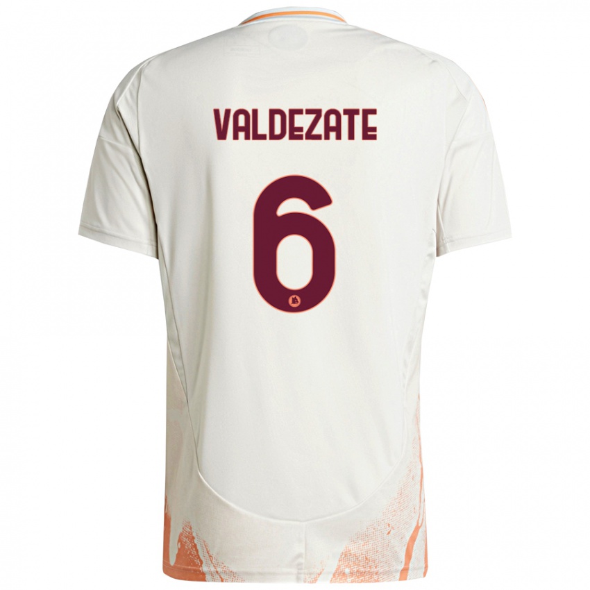 Kinder Oihane Valdezate #6 Cremeweiß Orange Auswärtstrikot Trikot 2024/25 T-Shirt Österreich