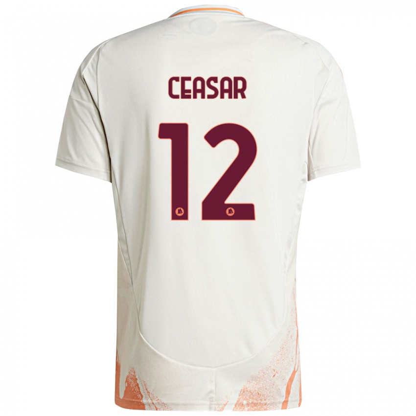 Kinder Camelia Ceasar #12 Cremeweiß Orange Auswärtstrikot Trikot 2024/25 T-Shirt Österreich