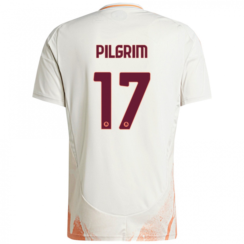 Kinder Alayah Pilgrim #17 Cremeweiß Orange Auswärtstrikot Trikot 2024/25 T-Shirt Österreich