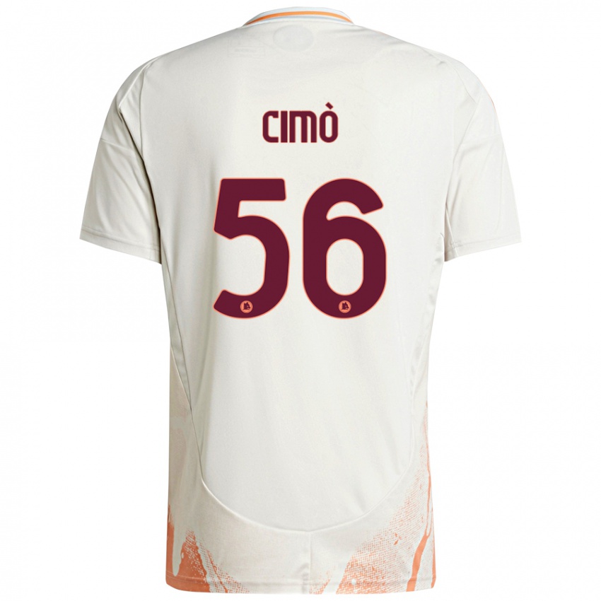 Kinder Giada Cimò #56 Cremeweiß Orange Auswärtstrikot Trikot 2024/25 T-Shirt Österreich