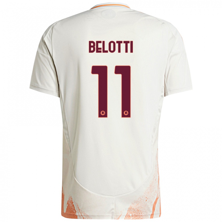 Kinder Andrea Belotti #11 Cremeweiß Orange Auswärtstrikot Trikot 2024/25 T-Shirt Österreich