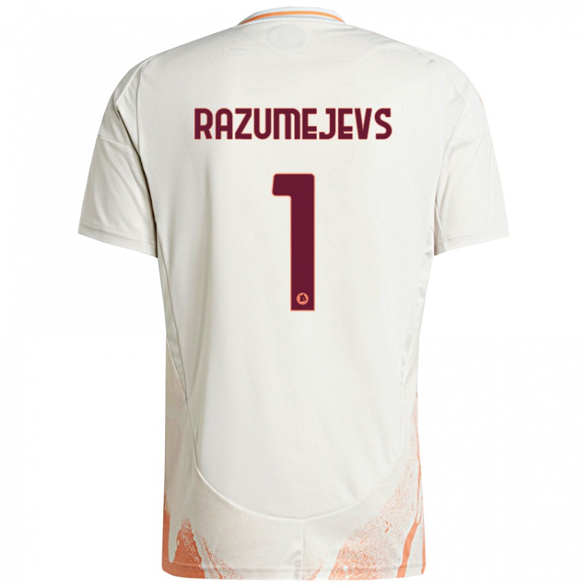 Kinder Vladislavs Razumejevs #1 Cremeweiß Orange Auswärtstrikot Trikot 2024/25 T-Shirt Österreich