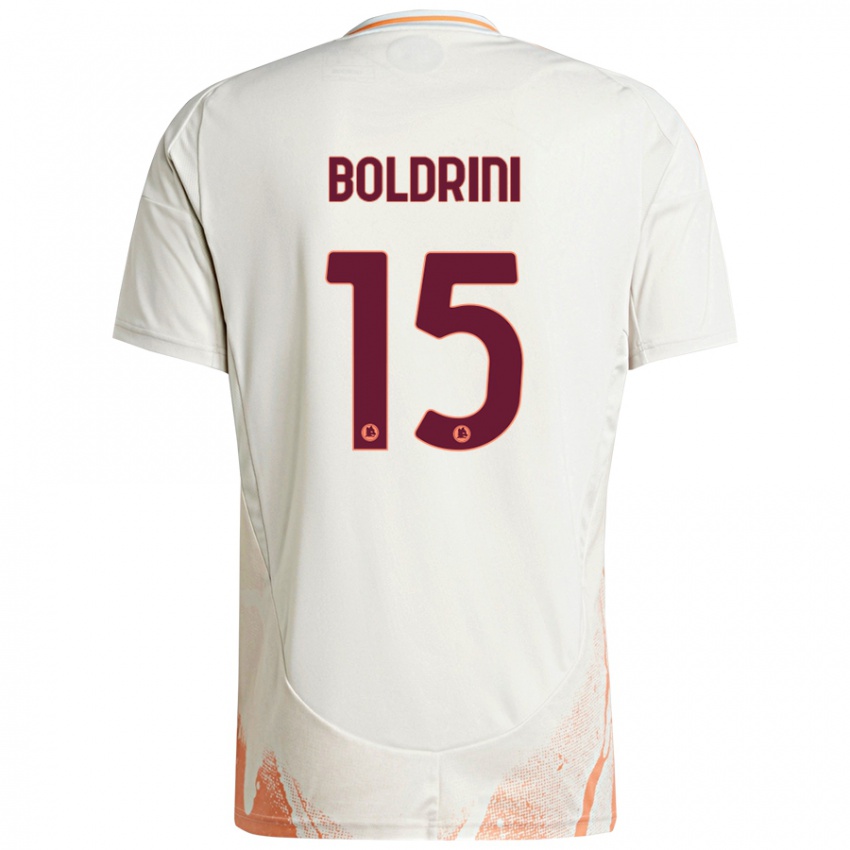 Kinder Mattia Boldrini #15 Cremeweiß Orange Auswärtstrikot Trikot 2024/25 T-Shirt Österreich