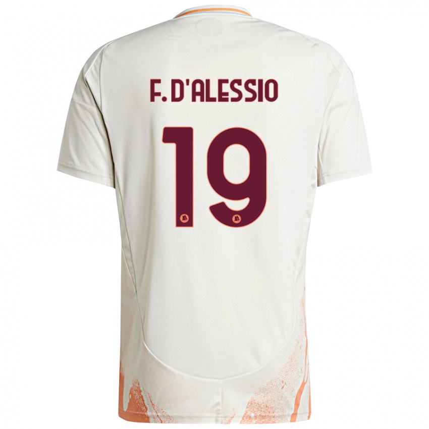 Kinder Francesco D'alessio #19 Cremeweiß Orange Auswärtstrikot Trikot 2024/25 T-Shirt Österreich