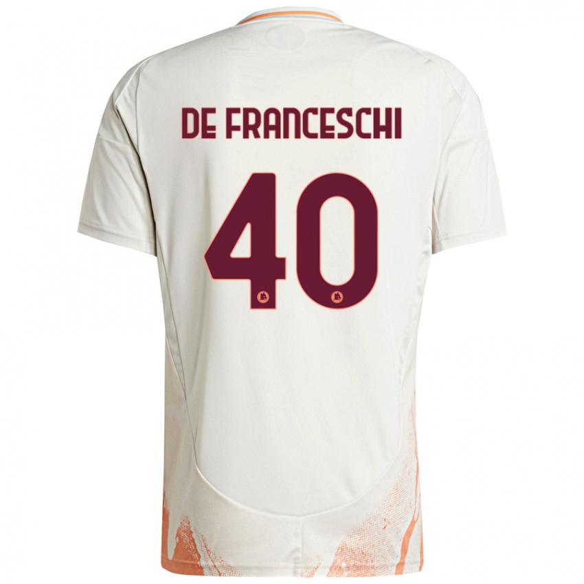 Kinder Leonardo De Franceschi #40 Cremeweiß Orange Auswärtstrikot Trikot 2024/25 T-Shirt Österreich