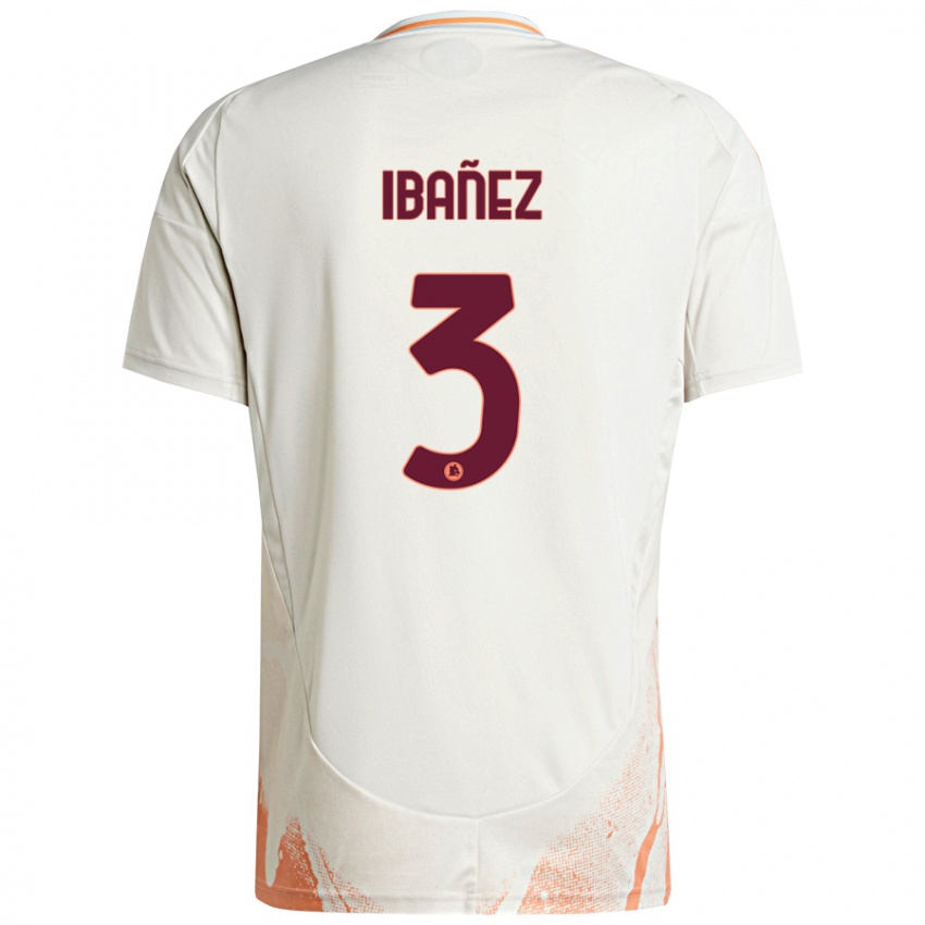 Kinder Roger Ibanez #3 Cremeweiß Orange Auswärtstrikot Trikot 2024/25 T-Shirt Österreich