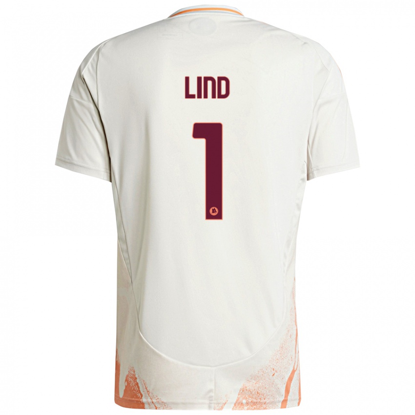 Kinder Emma Lind #1 Cremeweiß Orange Auswärtstrikot Trikot 2024/25 T-Shirt Österreich