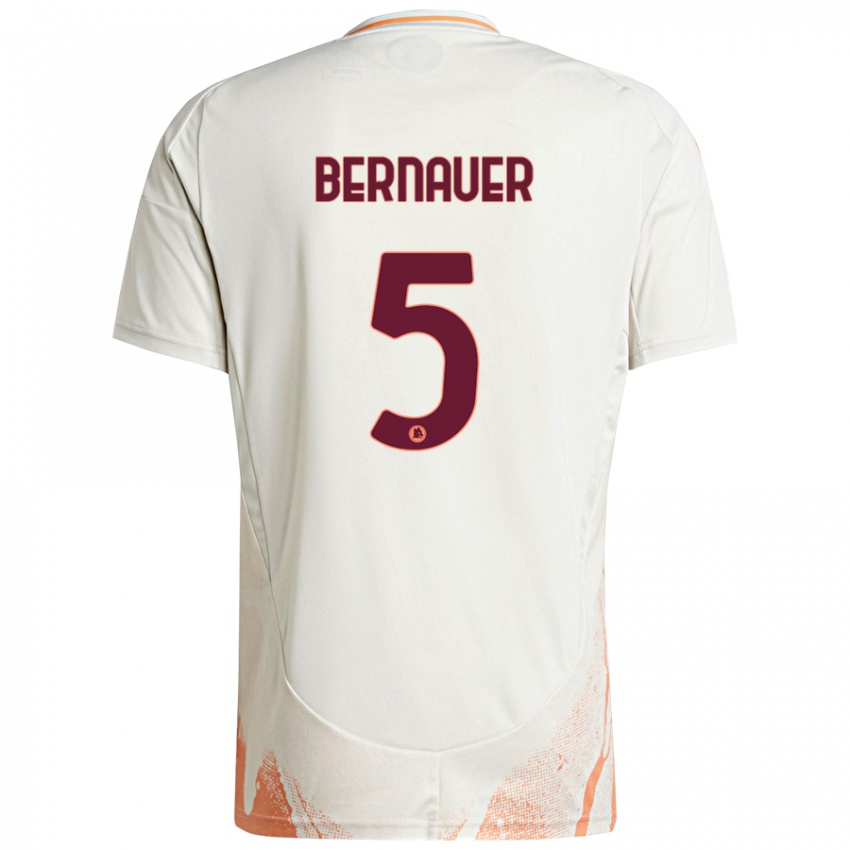 Kinder Vanessa Bernauer #5 Cremeweiß Orange Auswärtstrikot Trikot 2024/25 T-Shirt Österreich