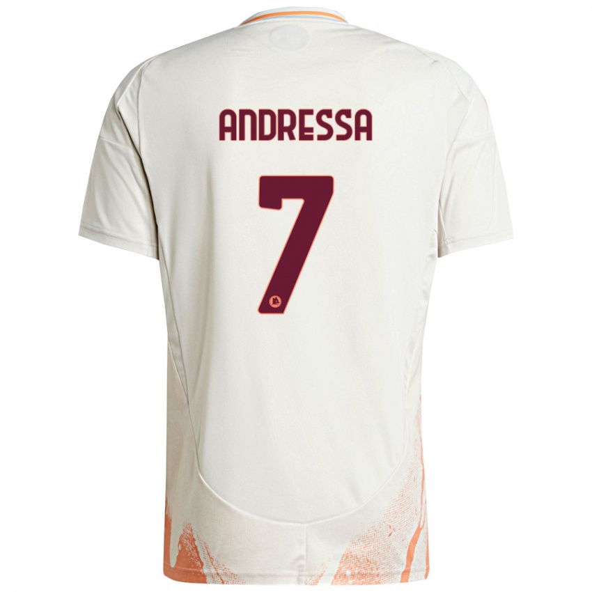 Kinder Andressa #7 Cremeweiß Orange Auswärtstrikot Trikot 2024/25 T-Shirt Österreich