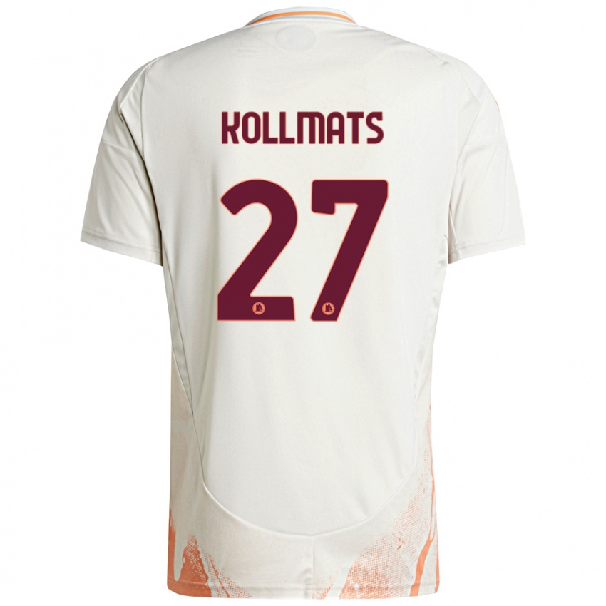 Kinder Beata Kollmats #27 Cremeweiß Orange Auswärtstrikot Trikot 2024/25 T-Shirt Österreich