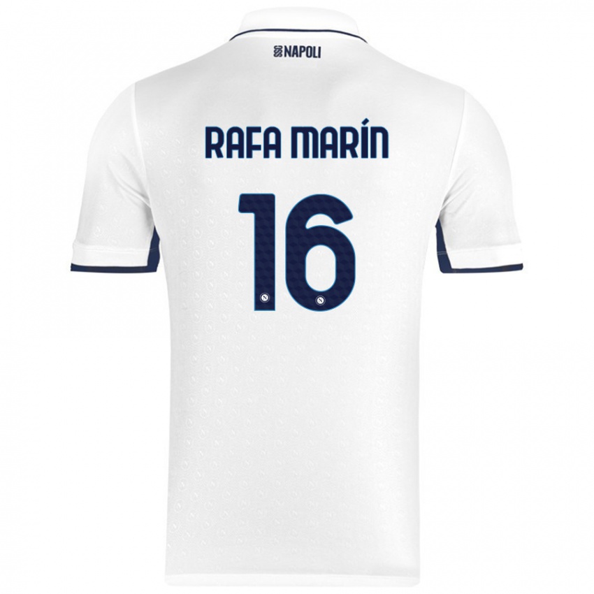 Kinder Rafa Marín #16 Weiß Königsblau Auswärtstrikot Trikot 2024/25 T-Shirt Österreich