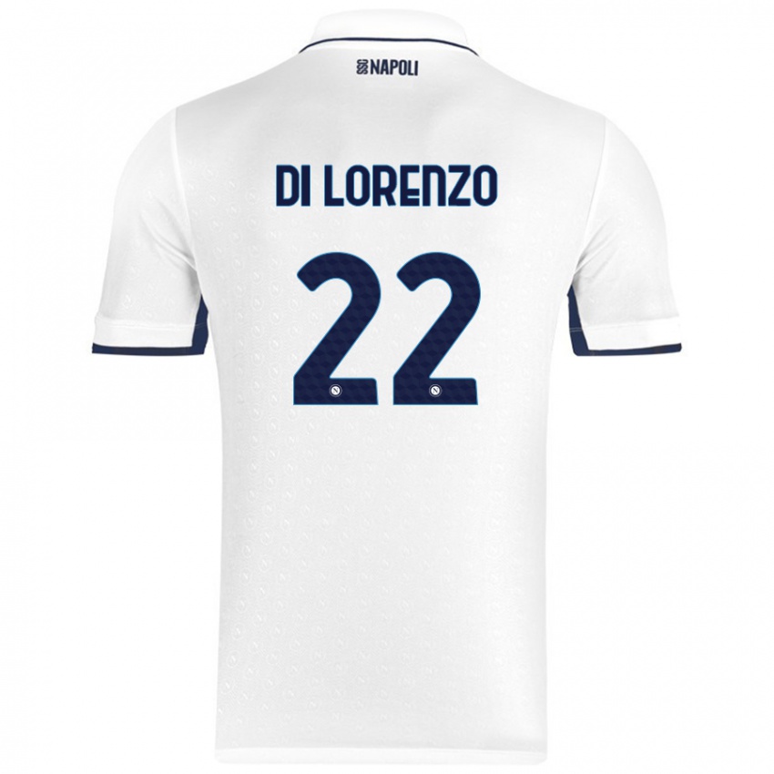 Kinder Giovanni Di Lorenzo #22 Weiß Königsblau Auswärtstrikot Trikot 2024/25 T-Shirt Österreich