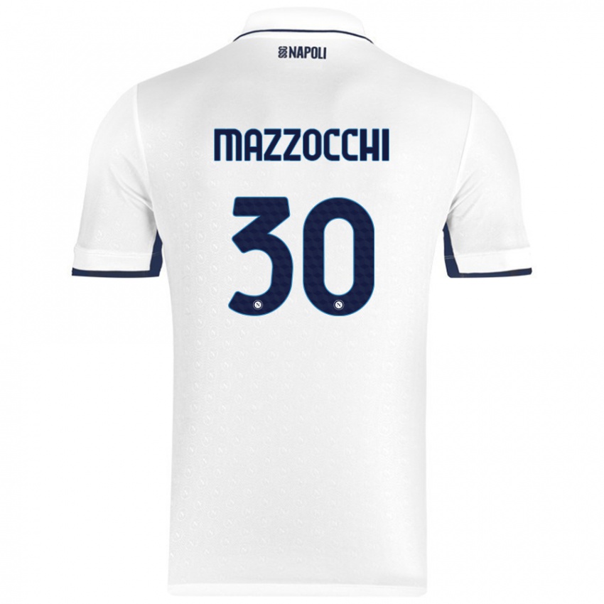 Kinder Pasquale Mazzocchi #30 Weiß Königsblau Auswärtstrikot Trikot 2024/25 T-Shirt Österreich