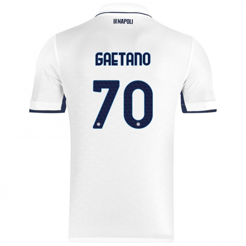 Kinder Gianluca Gaetano #70 Weiß Königsblau Auswärtstrikot Trikot 2024/25 T-Shirt Österreich