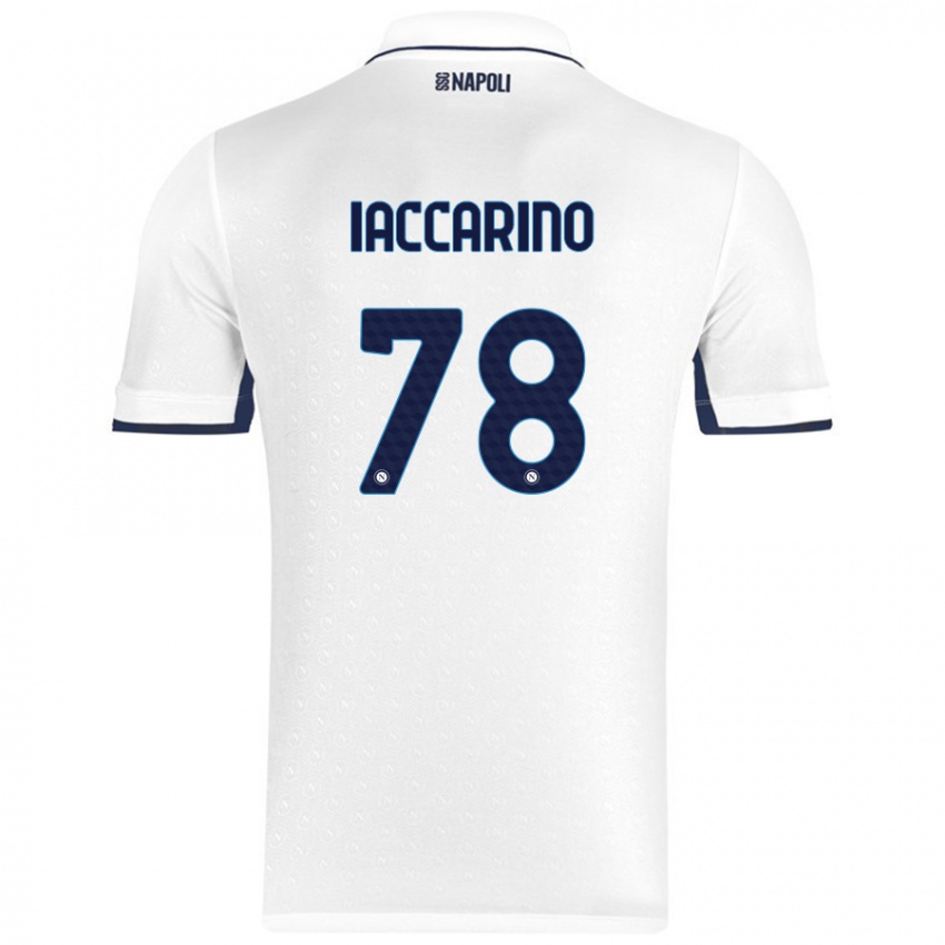 Kinder Gennaro Iaccarino #78 Weiß Königsblau Auswärtstrikot Trikot 2024/25 T-Shirt Österreich