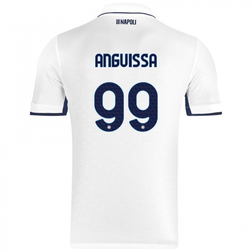 Kinder Andre Zambo Anguissa #99 Weiß Königsblau Auswärtstrikot Trikot 2024/25 T-Shirt Österreich