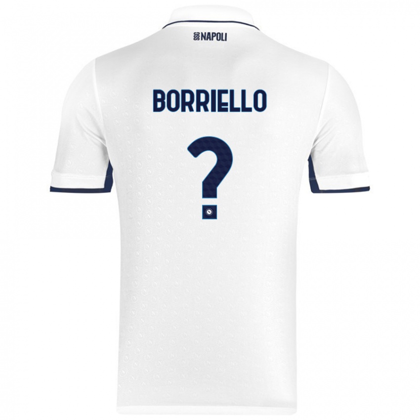 Kinder Salvatore Borriello #0 Weiß Königsblau Auswärtstrikot Trikot 2024/25 T-Shirt Österreich