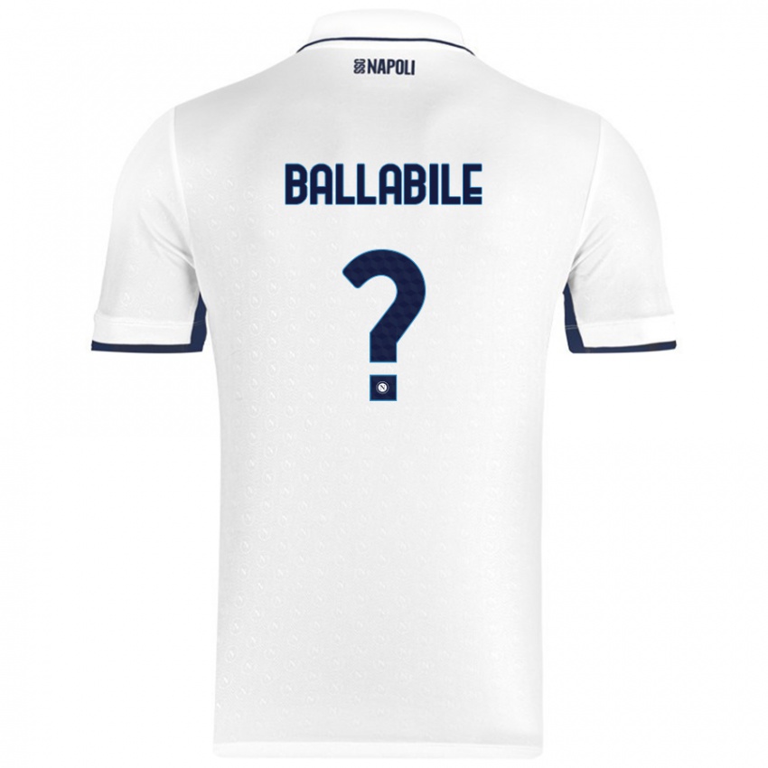 Kinder Ernesto Ballabile #0 Weiß Königsblau Auswärtstrikot Trikot 2024/25 T-Shirt Österreich