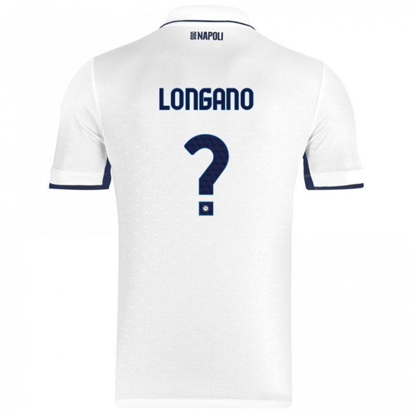 Kinder Salvatore Longano #0 Weiß Königsblau Auswärtstrikot Trikot 2024/25 T-Shirt Österreich