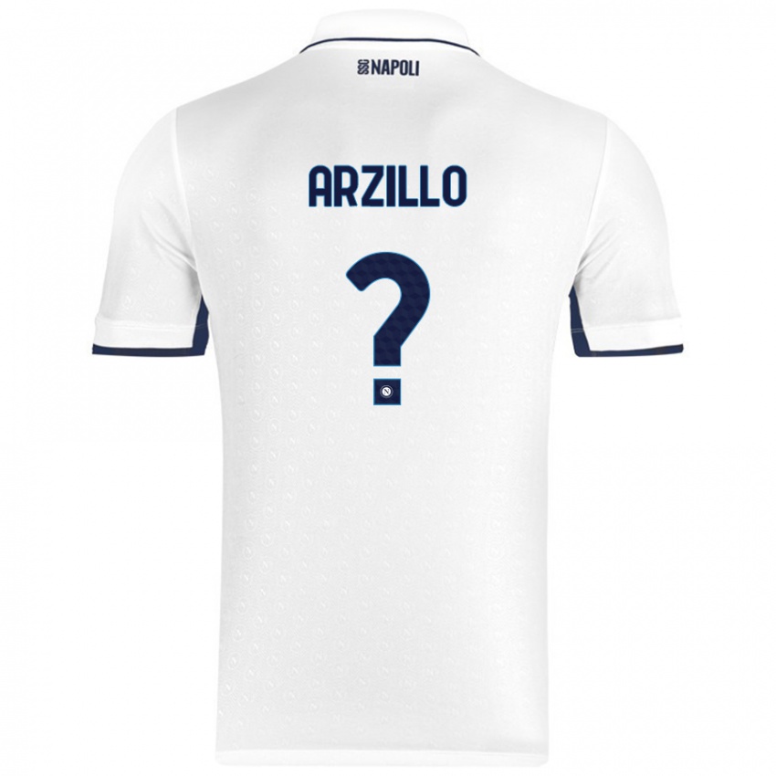 Kinder Antonino Arzillo #0 Weiß Königsblau Auswärtstrikot Trikot 2024/25 T-Shirt Österreich