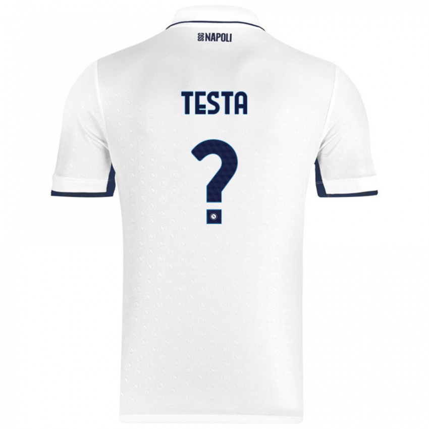 Kinder Vincenzo Testa #0 Weiß Königsblau Auswärtstrikot Trikot 2024/25 T-Shirt Österreich