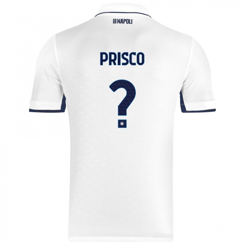 Kinder Vincenzo Prisco #0 Weiß Königsblau Auswärtstrikot Trikot 2024/25 T-Shirt Österreich