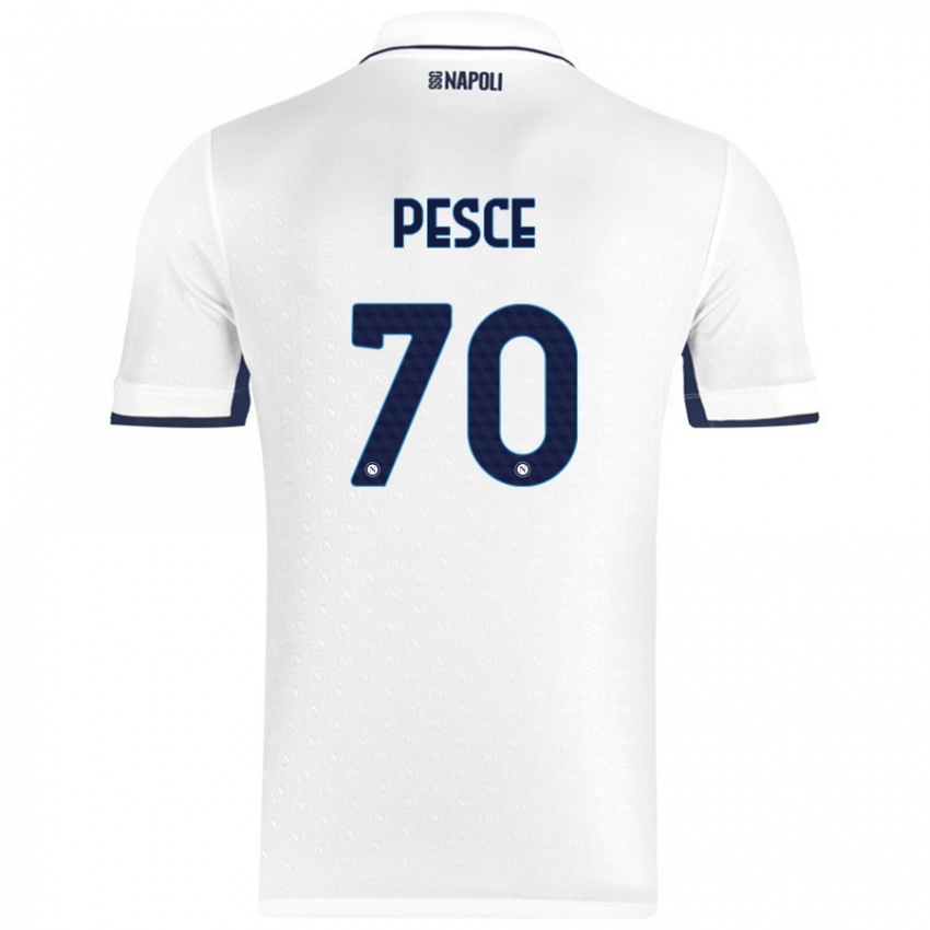 Kinder Antonio Pesce #70 Weiß Königsblau Auswärtstrikot Trikot 2024/25 T-Shirt Österreich