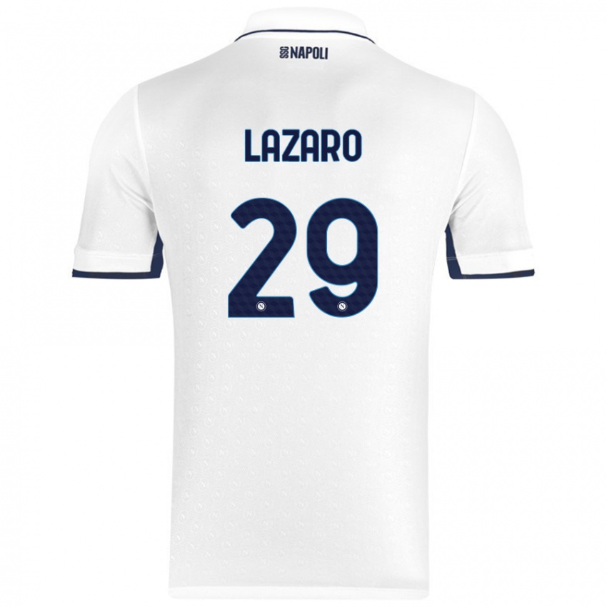 Kinder Paloma Lázaro #29 Weiß Königsblau Auswärtstrikot Trikot 2024/25 T-Shirt Österreich