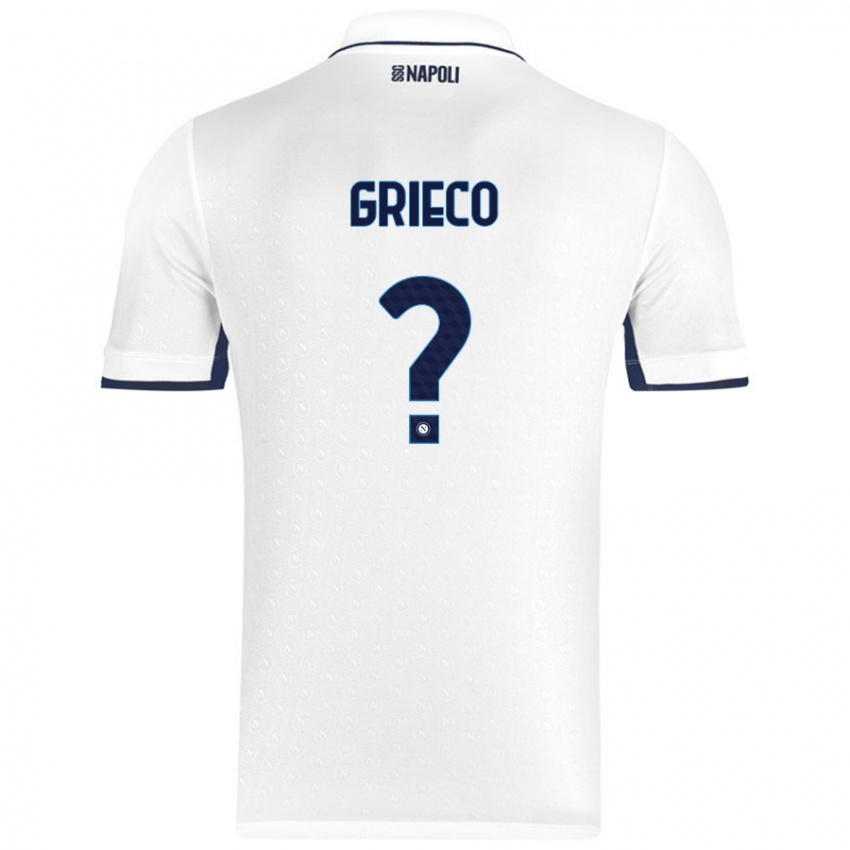 Kinder Alessandro Grieco #0 Weiß Königsblau Auswärtstrikot Trikot 2024/25 T-Shirt Österreich