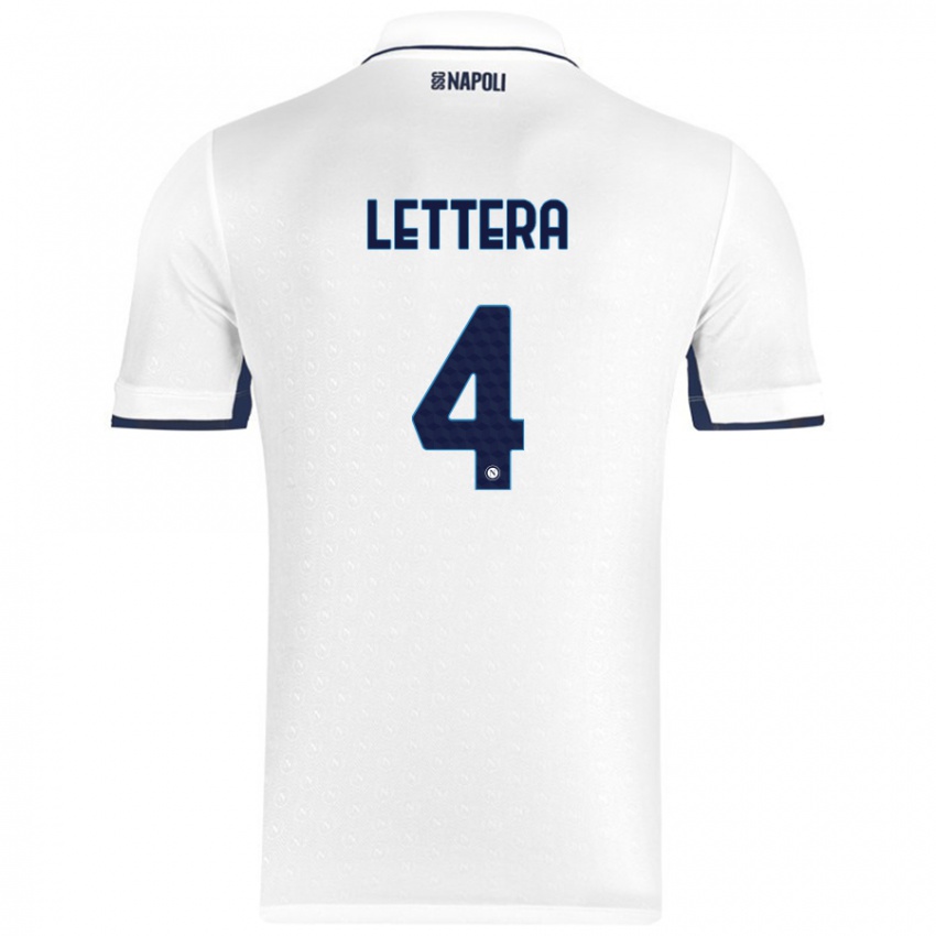 Kinder Alessio Lettera #4 Weiß Königsblau Auswärtstrikot Trikot 2024/25 T-Shirt Österreich