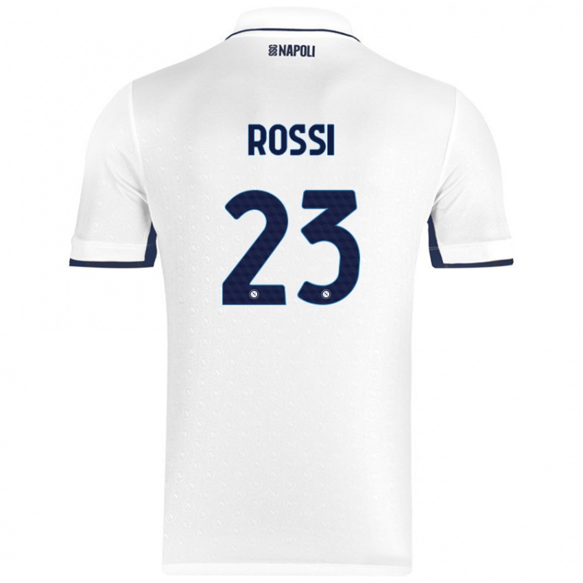 Kinder Leonardo Rossi #23 Weiß Königsblau Auswärtstrikot Trikot 2024/25 T-Shirt Österreich