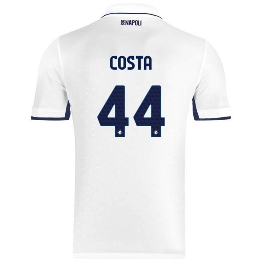 Kinder Filippo Costa #44 Weiß Königsblau Auswärtstrikot Trikot 2024/25 T-Shirt Österreich