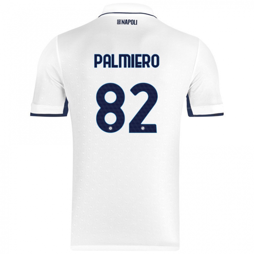 Kinder Luca Palmiero #82 Weiß Königsblau Auswärtstrikot Trikot 2024/25 T-Shirt Österreich