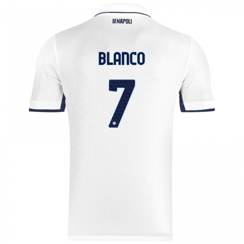 Kinder Gimena Blanco #7 Weiß Königsblau Auswärtstrikot Trikot 2024/25 T-Shirt Österreich