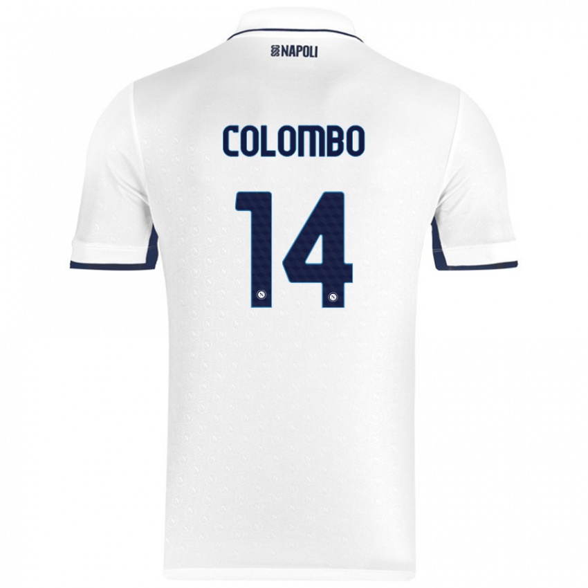 Kinder Sofia Colombo #14 Weiß Königsblau Auswärtstrikot Trikot 2024/25 T-Shirt Österreich