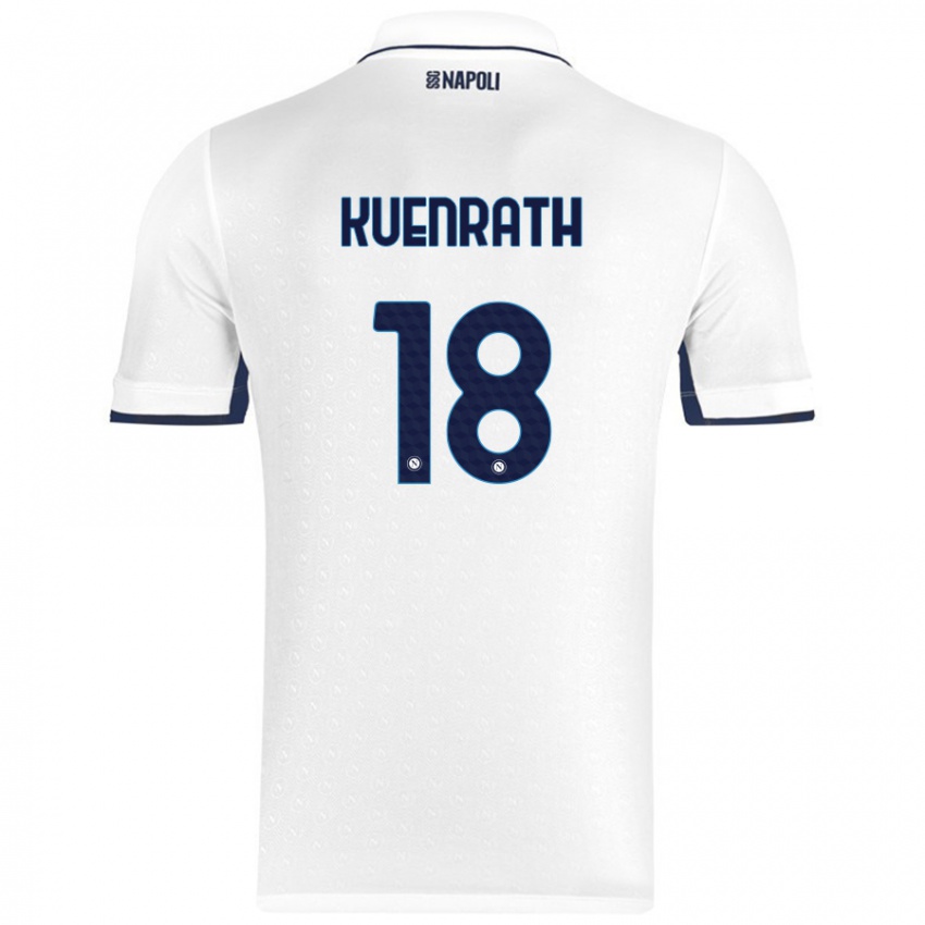 Kinder Melanie Kuenrath #18 Weiß Königsblau Auswärtstrikot Trikot 2024/25 T-Shirt Österreich