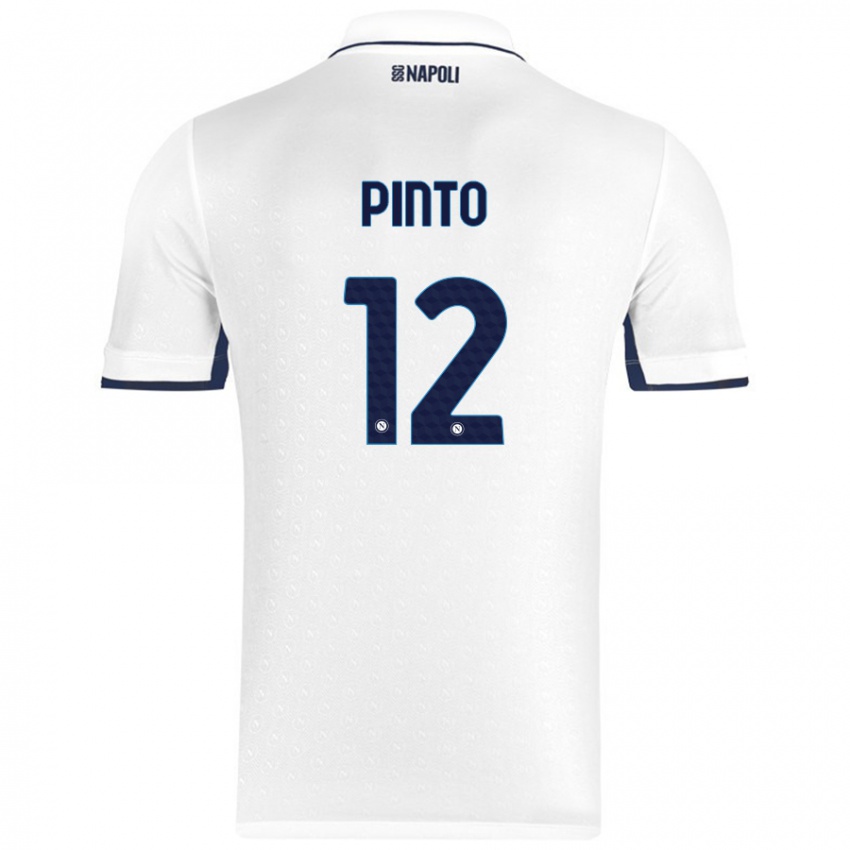 Kinder Ciro Pinto #12 Weiß Königsblau Auswärtstrikot Trikot 2024/25 T-Shirt Österreich