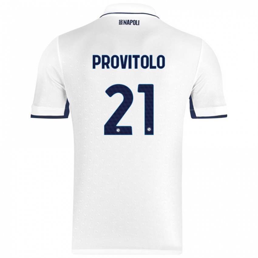 Kinder Vincenzo Provitolo #21 Weiß Königsblau Auswärtstrikot Trikot 2024/25 T-Shirt Österreich