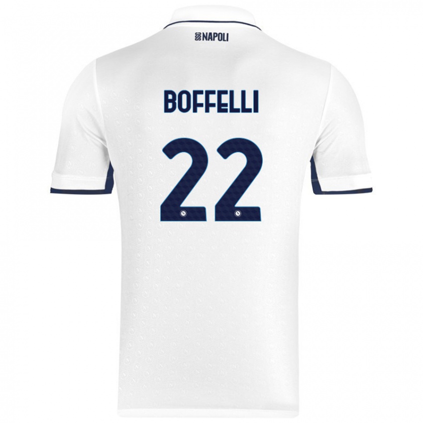 Kinder Valerio Boffelli #22 Weiß Königsblau Auswärtstrikot Trikot 2024/25 T-Shirt Österreich