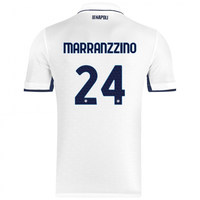 Kinder Pasquale Marranzzino #24 Weiß Königsblau Auswärtstrikot Trikot 2024/25 T-Shirt Österreich