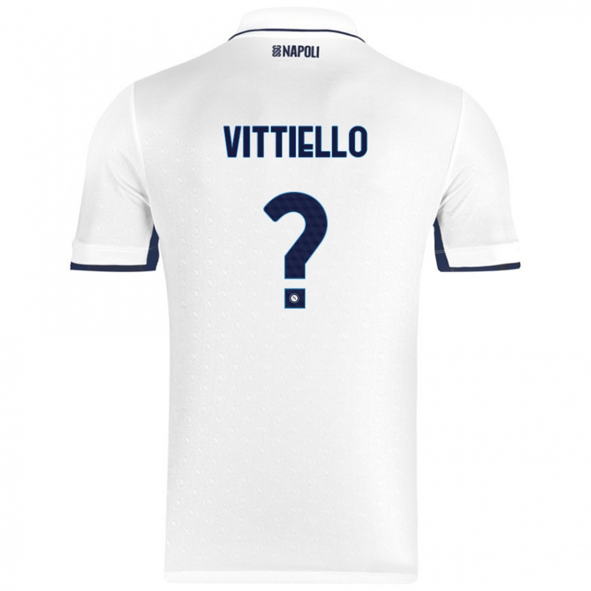 Kinder Antonio Vittiello #0 Weiß Königsblau Auswärtstrikot Trikot 2024/25 T-Shirt Österreich