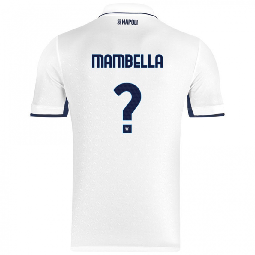 Kinder Andrea Mambella #0 Weiß Königsblau Auswärtstrikot Trikot 2024/25 T-Shirt Österreich