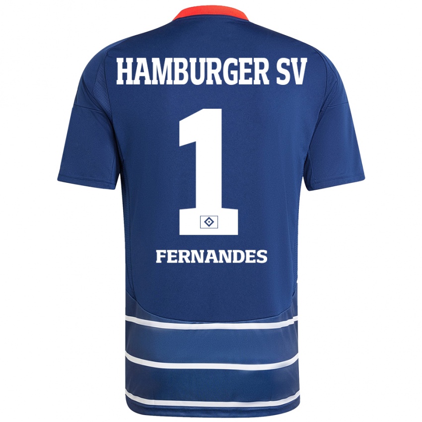 Kinder Daniel Heuer Fernandes #1 Dunkelblau Auswärtstrikot Trikot 2024/25 T-Shirt Österreich