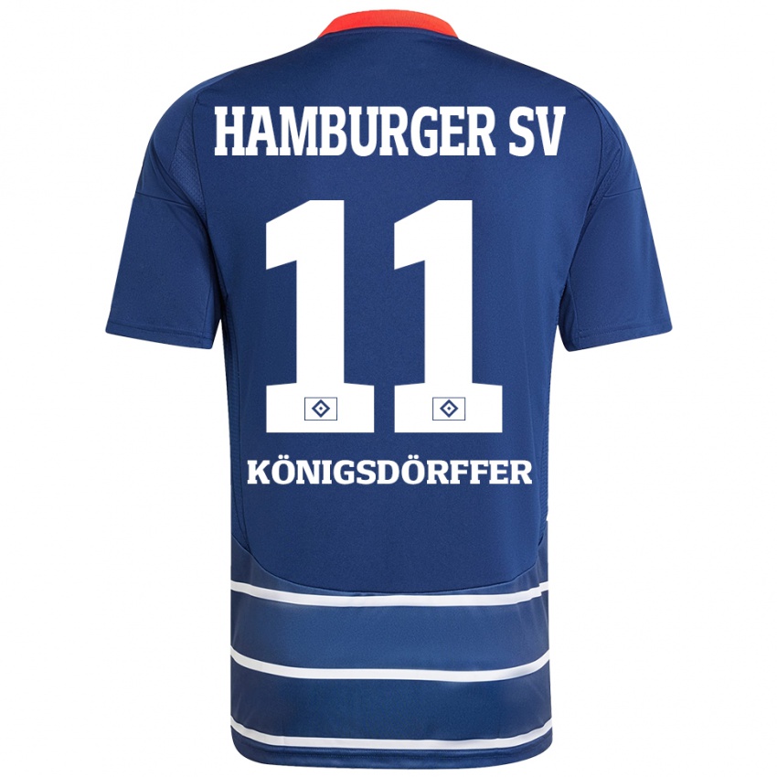 Kinder Ransford Königsdörffer #11 Dunkelblau Auswärtstrikot Trikot 2024/25 T-Shirt Österreich