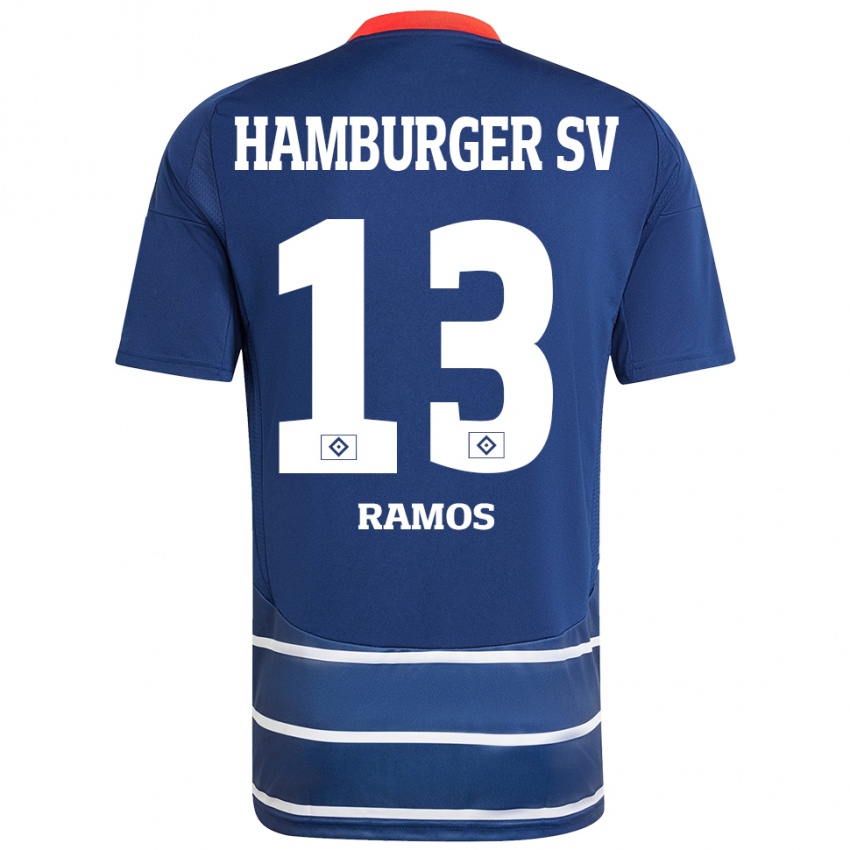 Kinder Guilherme Ramos #13 Dunkelblau Auswärtstrikot Trikot 2024/25 T-Shirt Österreich