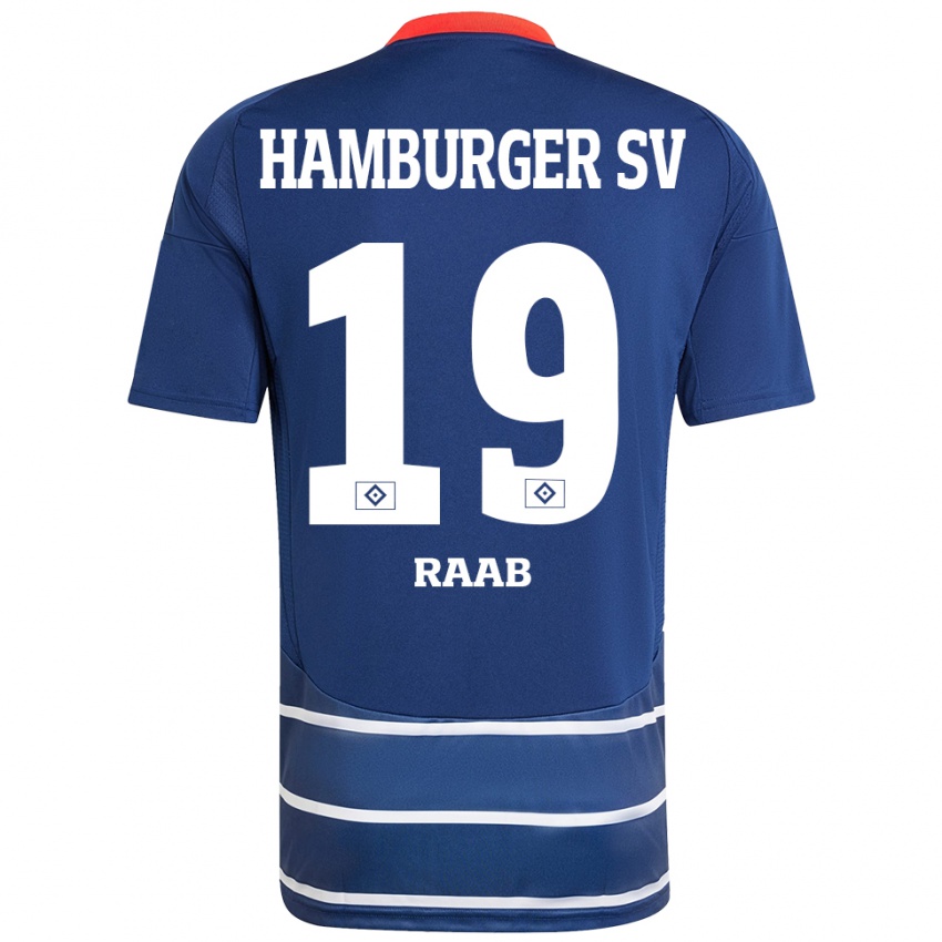 Kinder Matheo Raab #19 Dunkelblau Auswärtstrikot Trikot 2024/25 T-Shirt Österreich